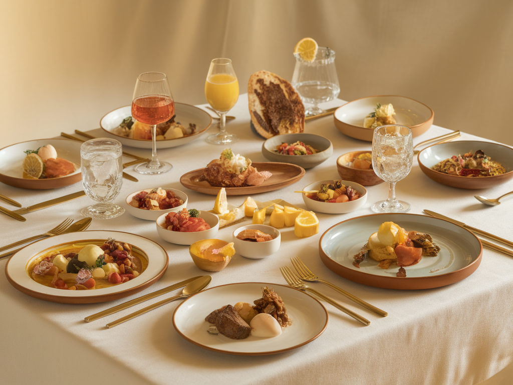 So planst du eine stimmige gedeckten tischfolge für ein mehrgängiges dinner