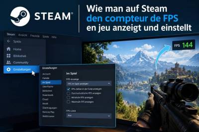 Wie man auf Steam voir le compteur de FPS en jeu anzeigt und einstellt