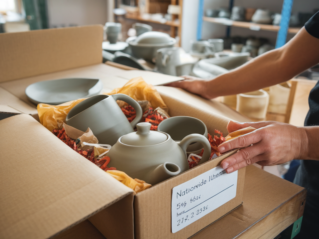 Wie verpacke ich ein keramik-geschenkset nachhaltig und stilvoll für den deutschlandweiten versand?