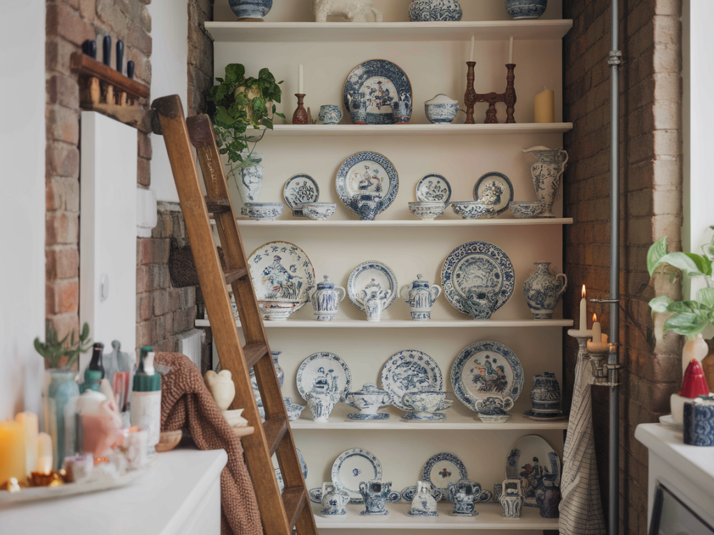 Wie präsentiere ich eine mini-porzellansammlung in einer engen wohnung ohne überladen zu wirken?